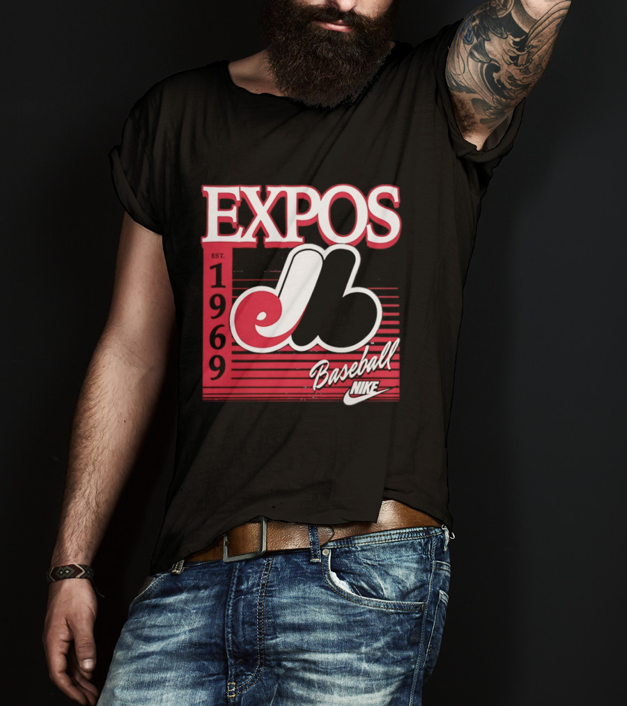 Expos Est 1969 Montreal Baseball Nike T-Shirt