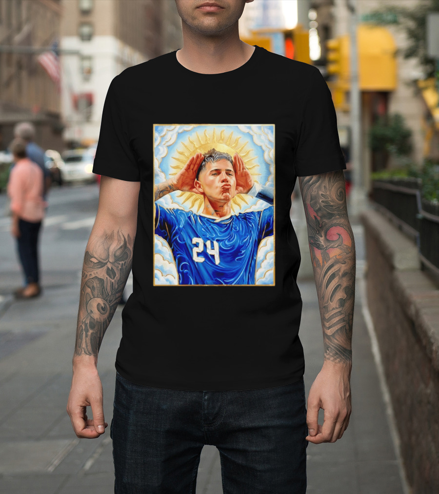Enzo Fernández 24 Argentina Sun Of May Hands To Ears Gesture T-Shirt