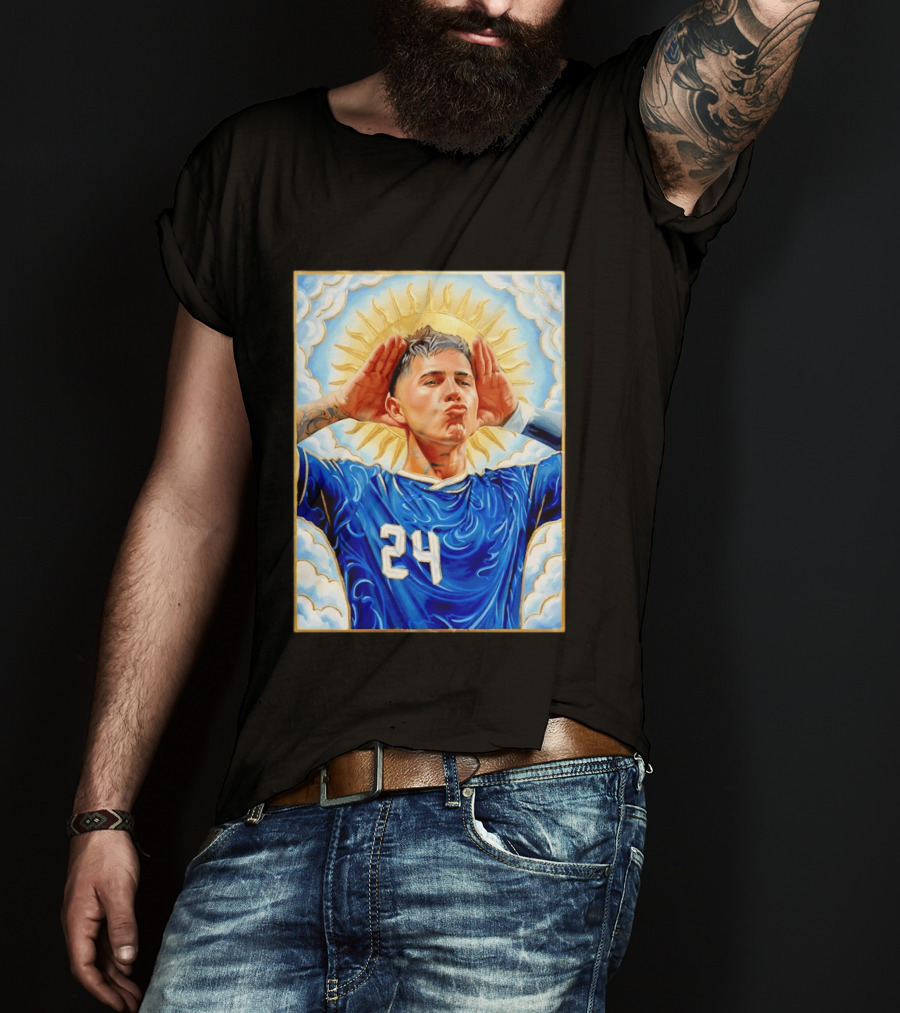 Enzo Fernández 24 Argentina Sun Of May Hands To Ears Gesture T-Shirt