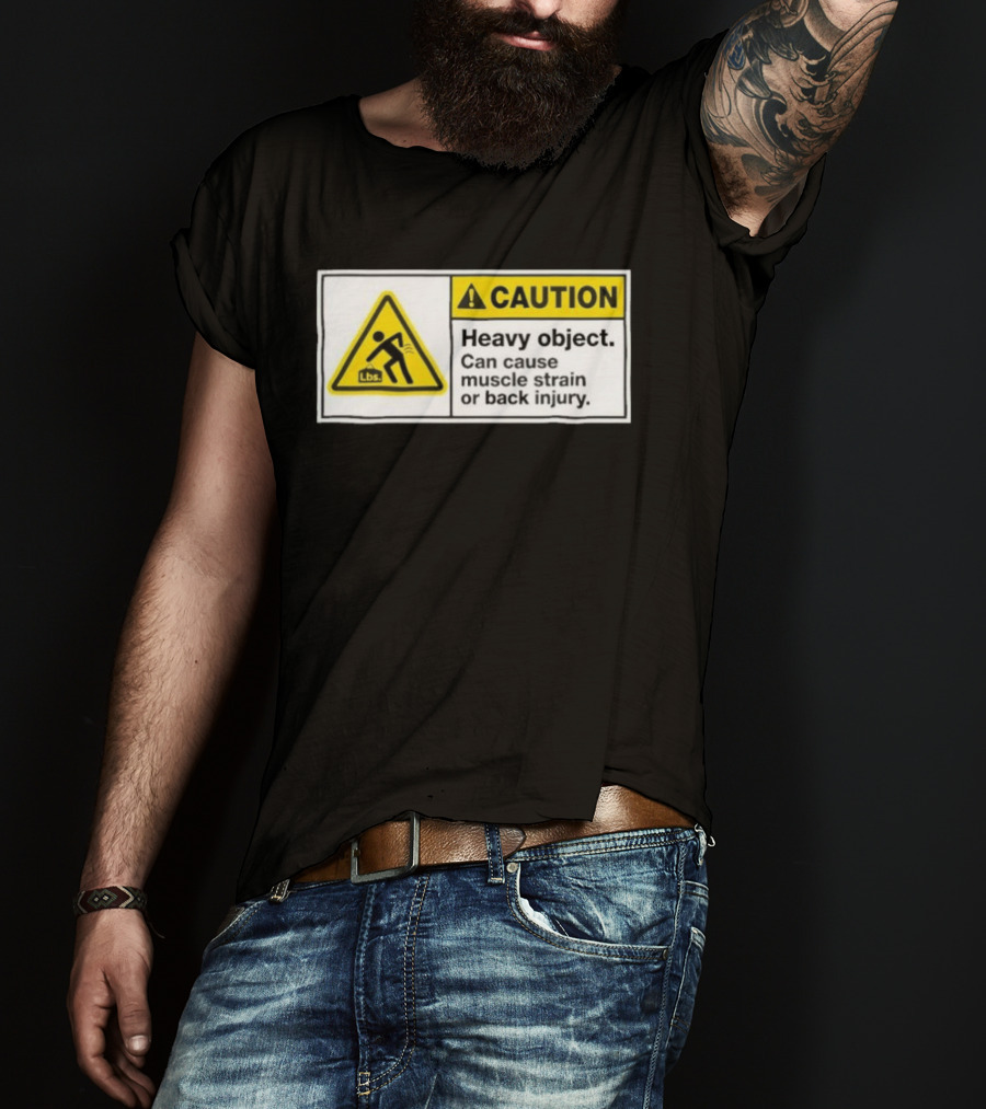 Heavy Object Warning Caution Anime Cat Girl T-Shirt