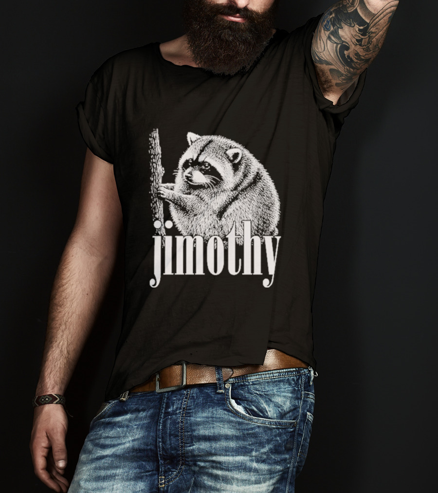 Jimothy Raccoon Hand Drawn Wildlife T-Shirt