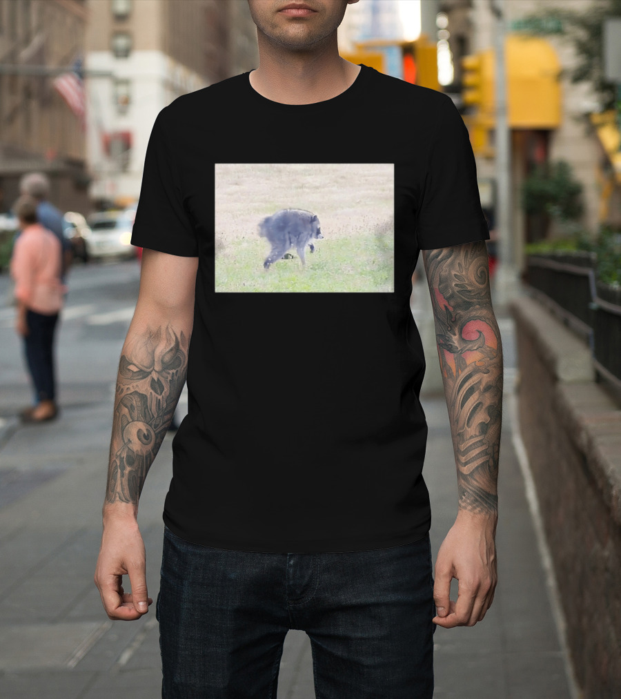 Jimothy Raccoon Walking In Grassy Field Wildlife Scene T-Shirt