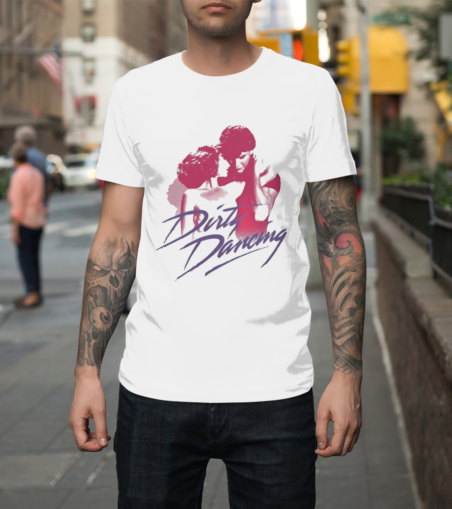 Dirty Dancing Patrick Swayze Jennifer Grey Romantic Lift Scene T-Shirt