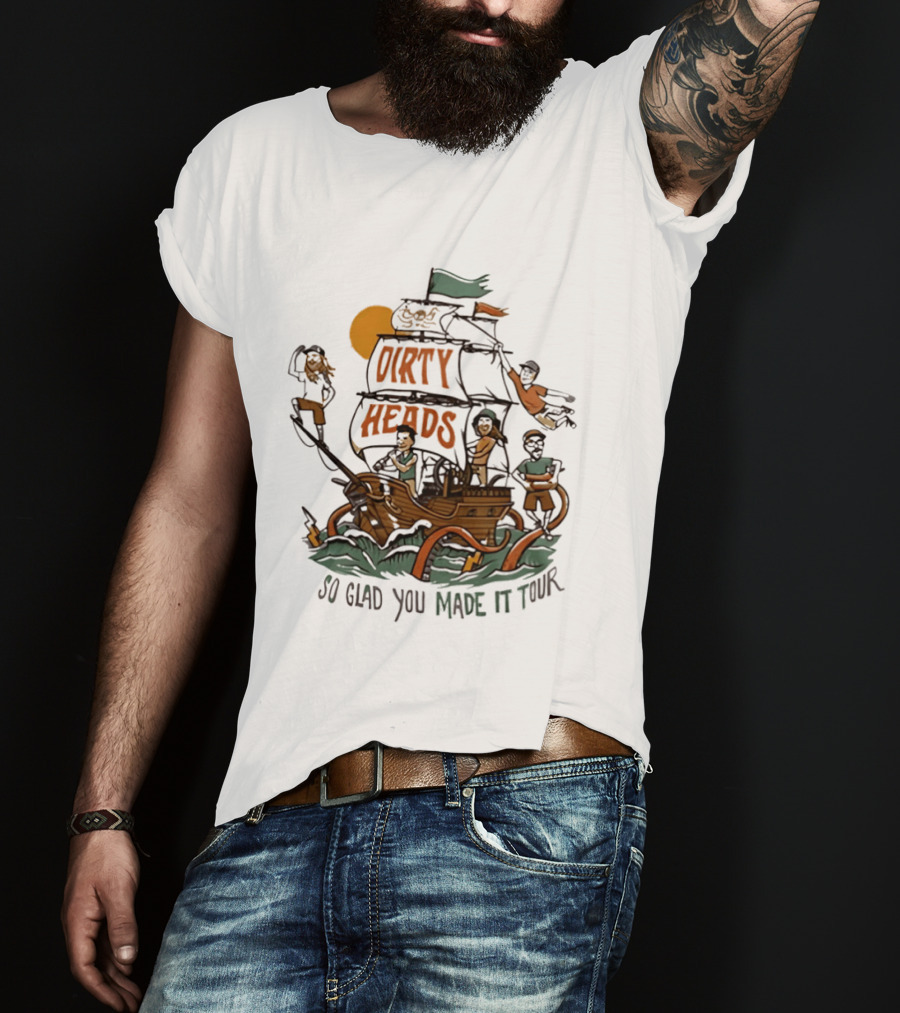 Dirty Heads So Glad You Made It Tour Pirate Ship Adventure T-Shirt