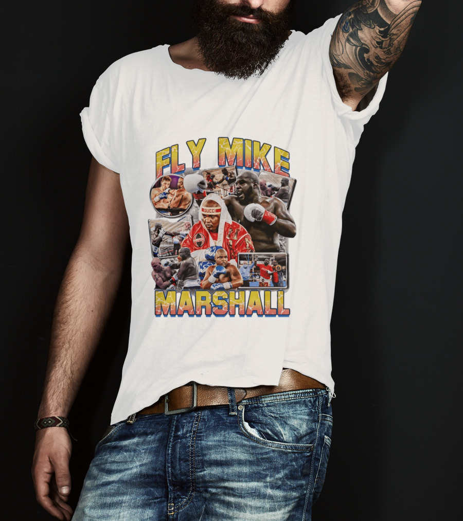 Fly Mike Marshall Boxing Heavyweight Boxer Gucci Kayo Giant Fighter Images T-Shirt