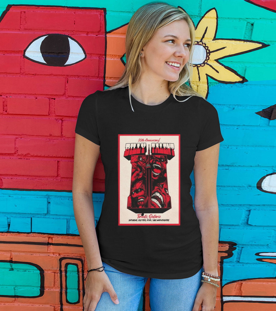 Billy Talent 20th Anniversary Toronto Ontario July 18 2026 T-Shirt