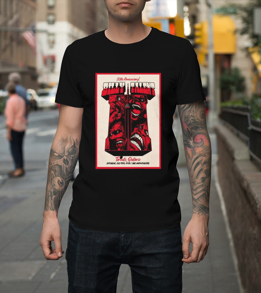 Billy Talent 20th Anniversary Toronto Ontario July 18 2026 T-Shirt