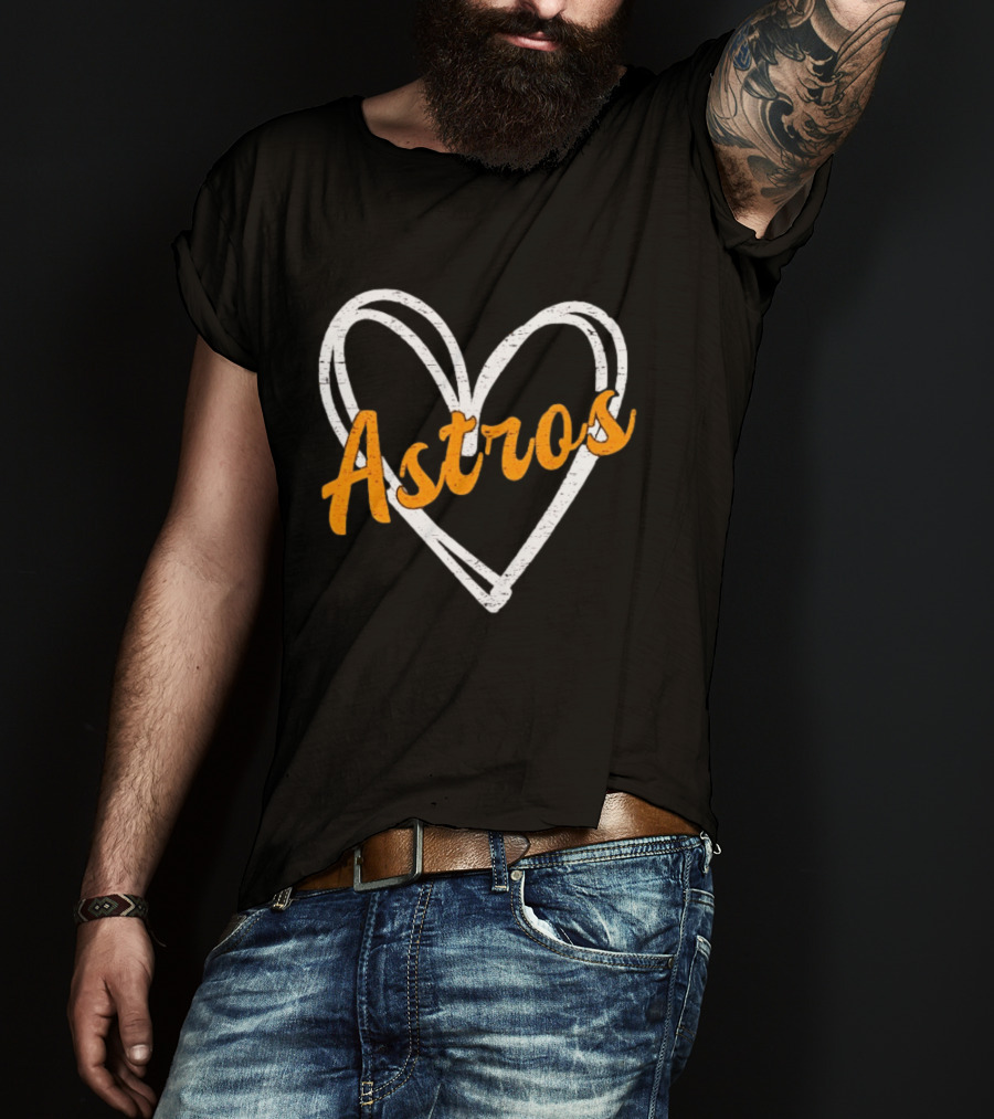 Houston Astros Heart Astros Fan T-Shirt