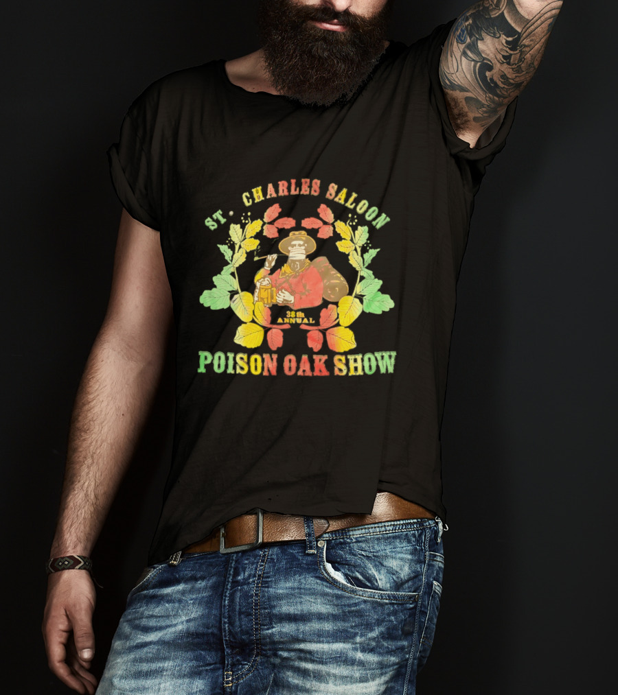 St. Charles Saloon Poison Oak Show 38th Annual Western Pub Cowboy T-Shirt