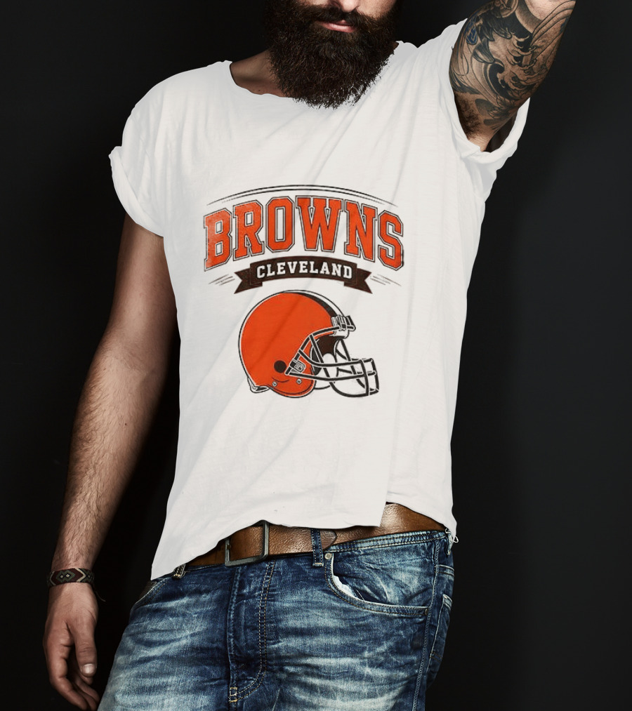 Cleveland Browns Ghostface Running Football Collaboration T-Shirt