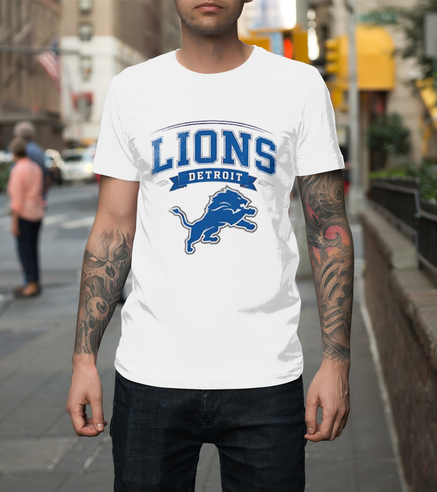 Detroit Lions Ghostface Running Football Fusion T-Shirt