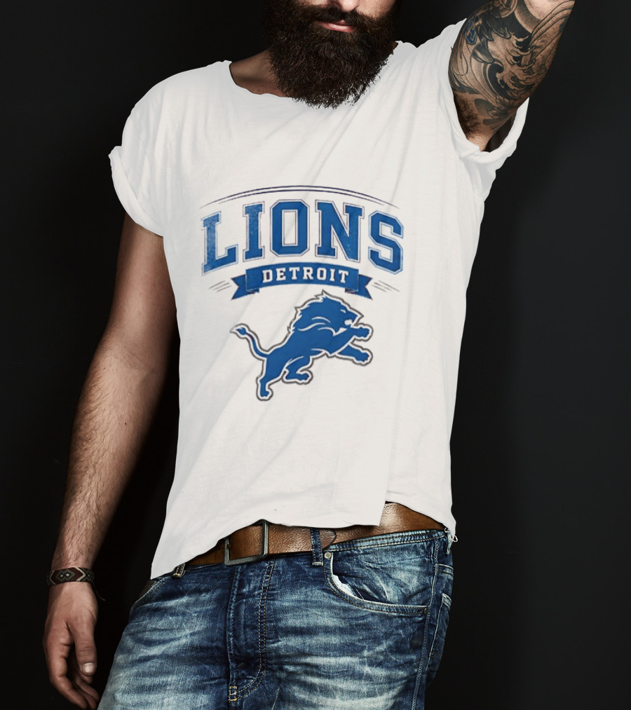 Detroit Lions Ghostface Running Football Fusion T-Shirt