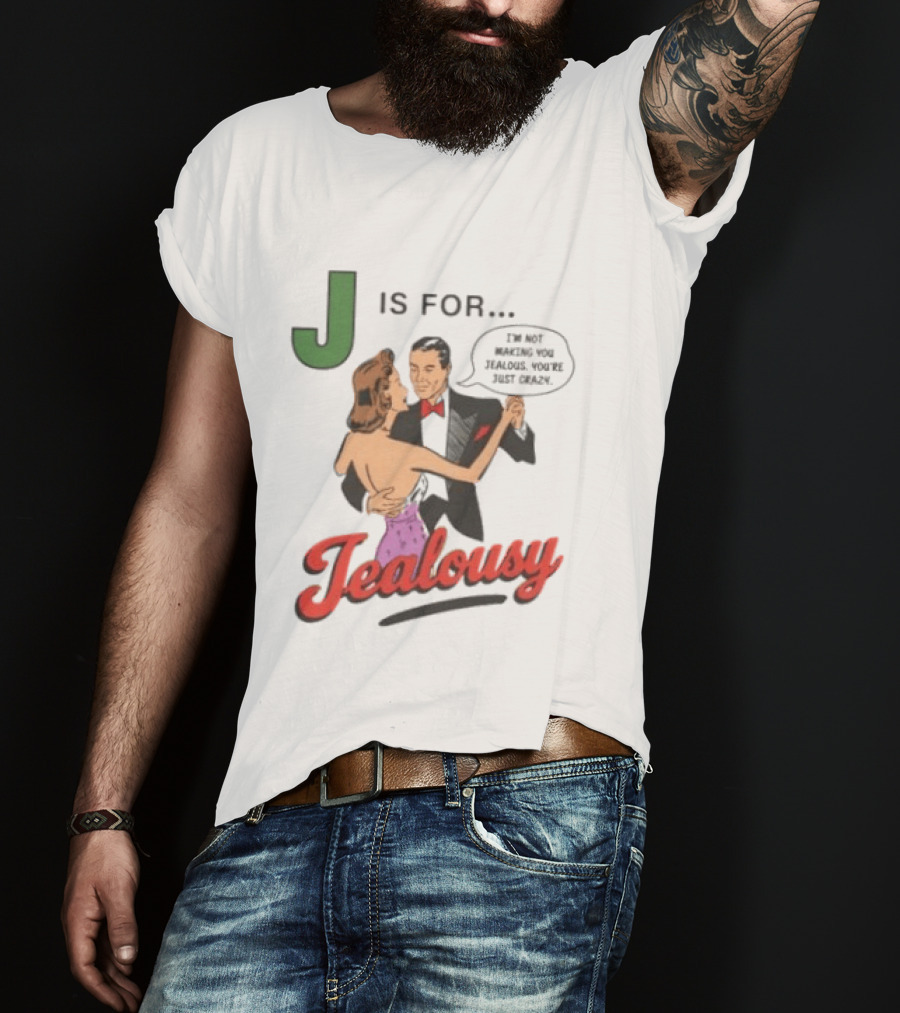 J Is For Jealousy Retro Dancing Couple Gaslighting T-Shirt