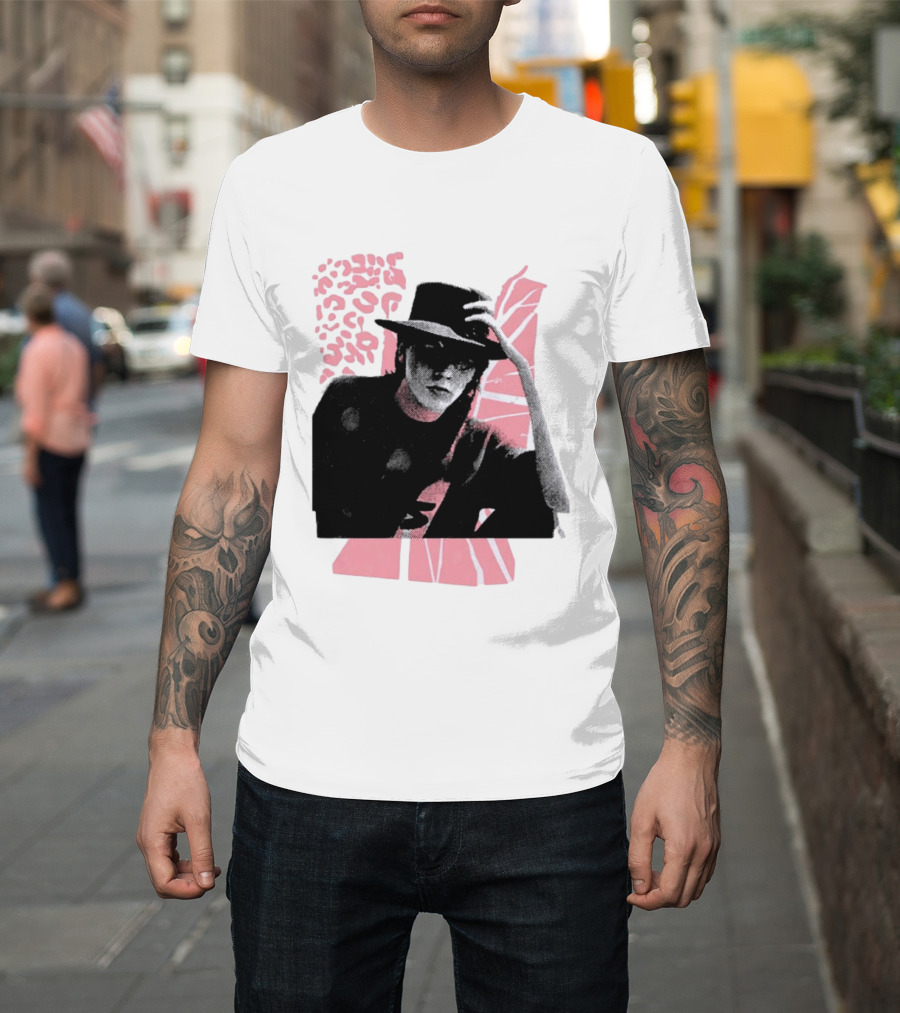 John Taylor Punk Masters Retro Style Hat And Femme Collage T-Shirt