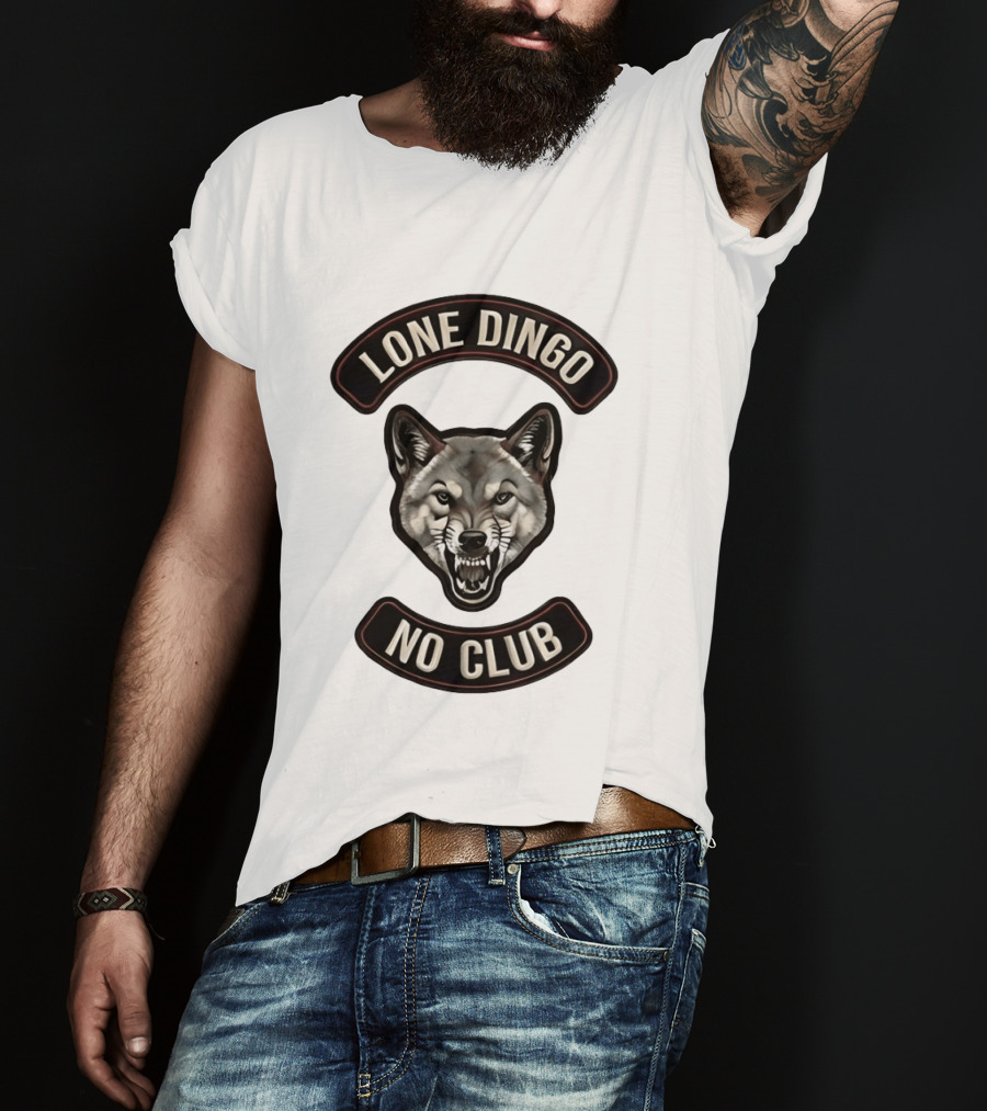 Lone Dingo No Club Wild Wolf Head T-Shirt