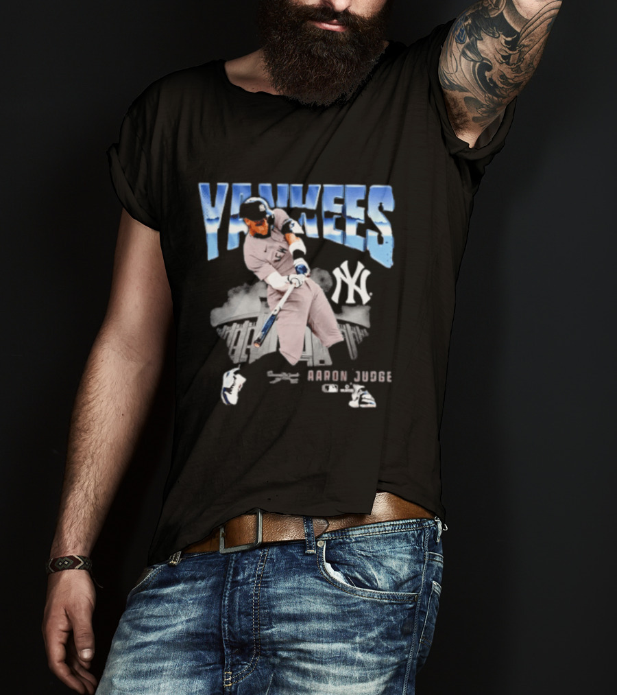 Aaron Judge Yankees New York MLB Player Yankees Stadium Scene T-Shirt