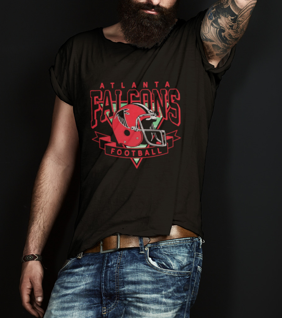 Atlanta Falcons Football Helmet Falcons Football T-Shirt