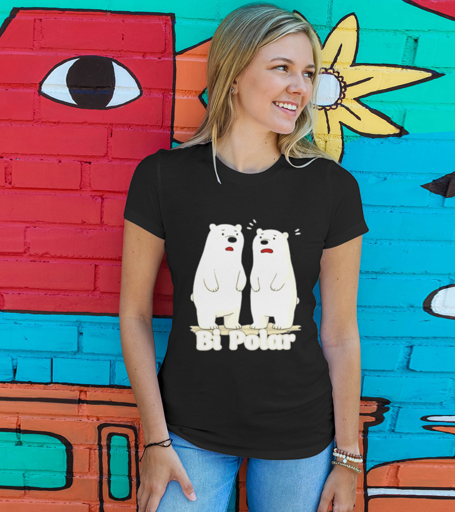 Bi Polar Polar Bears Bipolar Pun Animal Humor T-Shirt