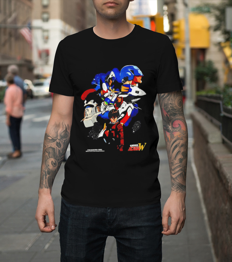 Heero Yuy Wing Gundam New Mobile Report Gundam W Anime Classic Mecha Series T-Shirt