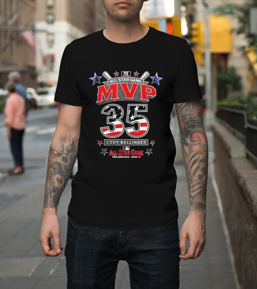 New York Yankees Cody Bellinger 35 MVP All Star Game Philadelphia 2026 T-Shirt
