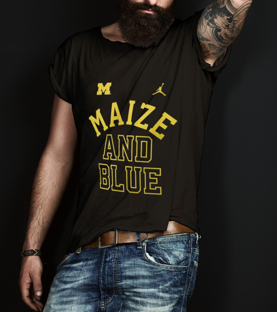 Michigan Wolverines Maize And Blue Jordan Brand M T-Shirt
