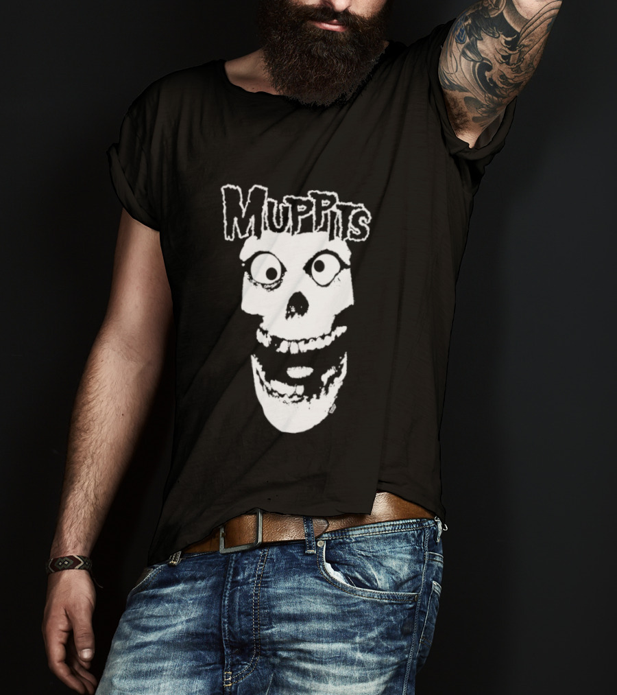 Muppits Punk Rock Skull Misfits T-Shirt