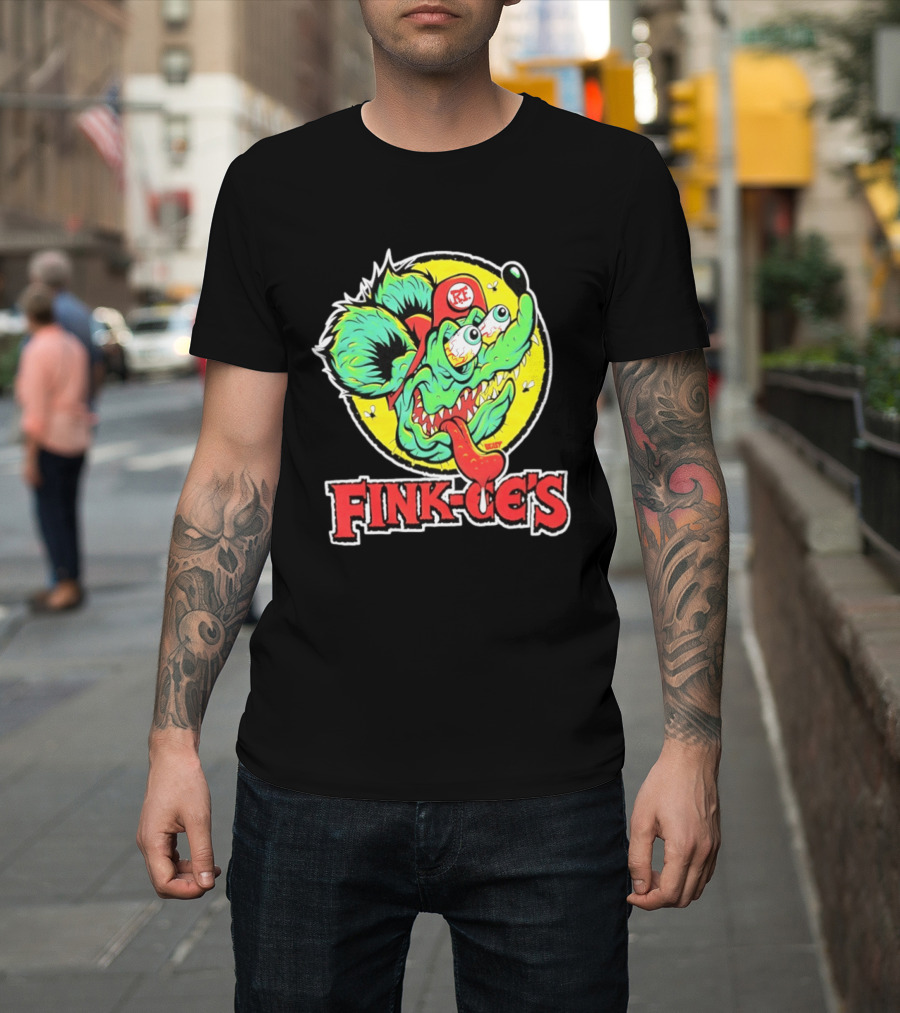 Fink Oe's Rat Fink RE Beast Ed Roth Hot Rod T-Shirt