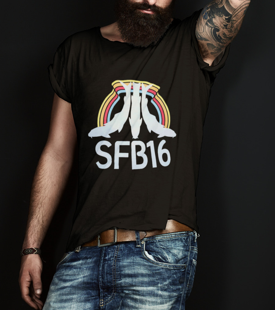SFB16 Fish Fishing Rainbow T-Shirt