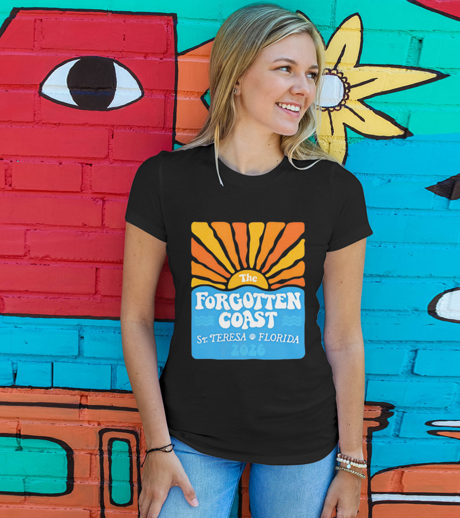 The Forgotten Coast St Teresa Florida 2026 Sunset Waves T-Shirt