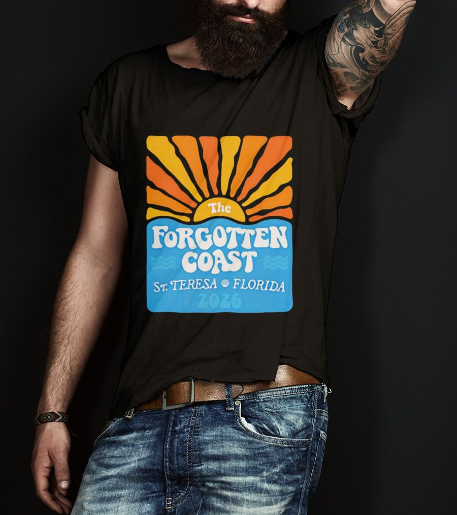 The Forgotten Coast St Teresa Florida 2026 Sunset Waves T-Shirt