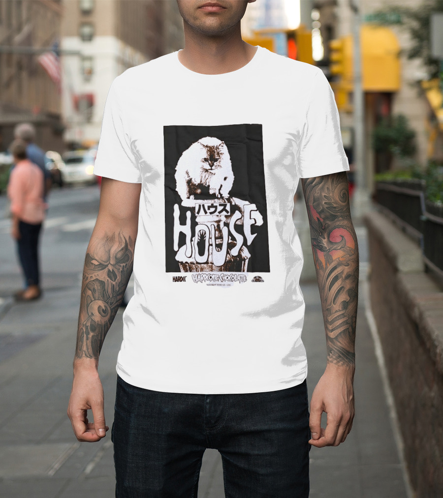 House Hardcore Chocolate Cult Classics Cat Horror T-Shirt
