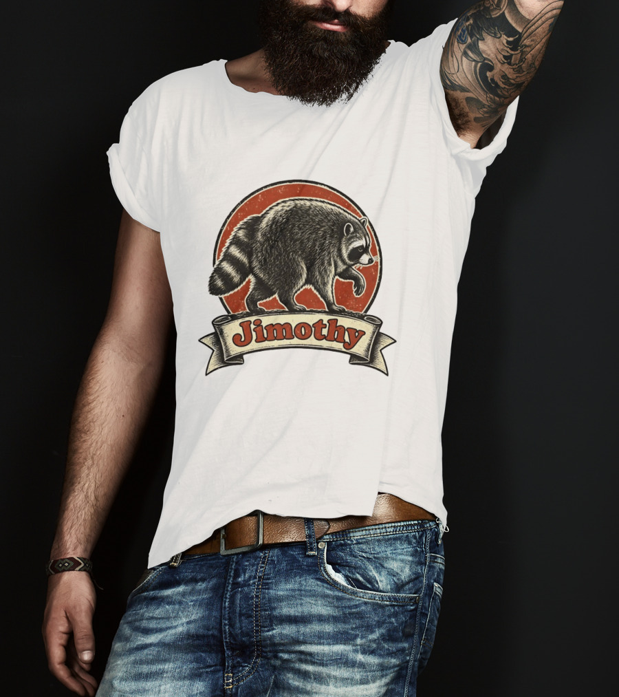 Jimothy Raccoon Vintage Style Meme T-Shirt