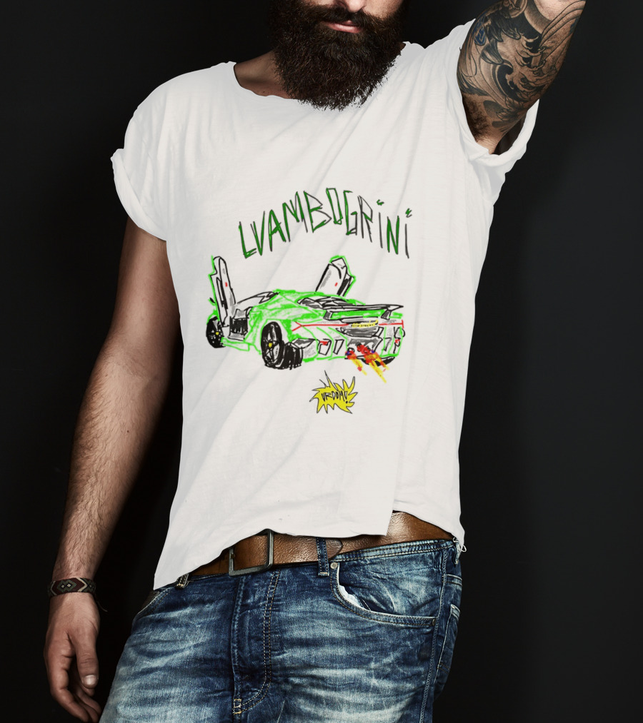 Lvambogrini Urdomo Sports Car Lamborghini Drawing T-Shirt