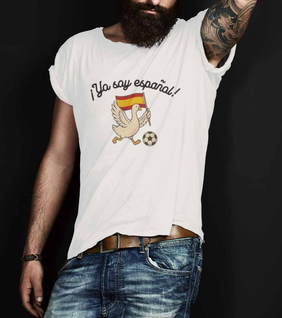 ¡Yo Soy Español España 2026 Ganso Bandera Fútbol! T-Shirt