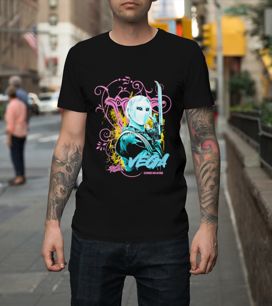 Fighter Vega Elegance Has An Edge Streetwear Warrior T-Shirt