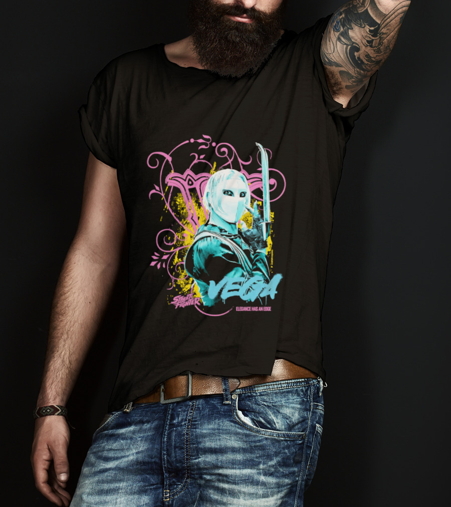 Fighter Vega Elegance Has An Edge Streetwear Warrior T-Shirt