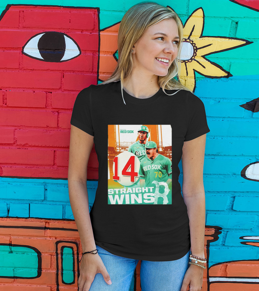 Boston Red Sox 14 Straight Wins Number 70 Celebration T-Shirt