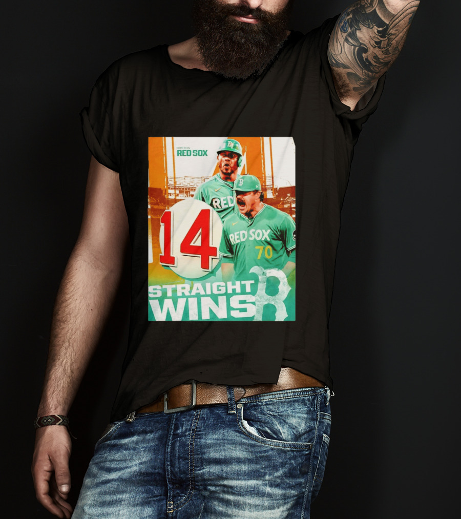 Boston Red Sox 14 Straight Wins Number 70 Celebration T-Shirt