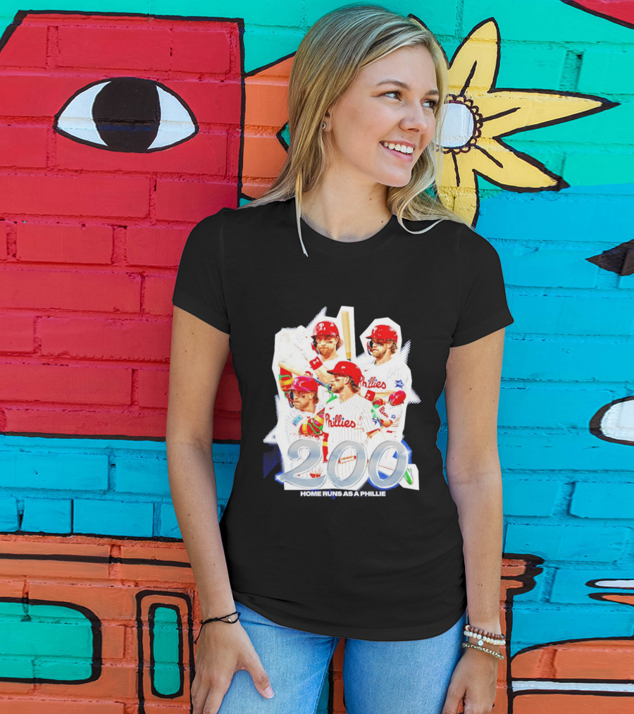 Honor Bryce Harper's Phillies 200 Home Runs T-Shirt
