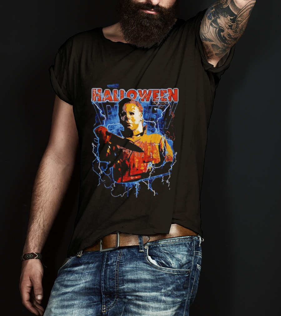 Halloween Lightning Mike Myers Horror Movie T-Shirt