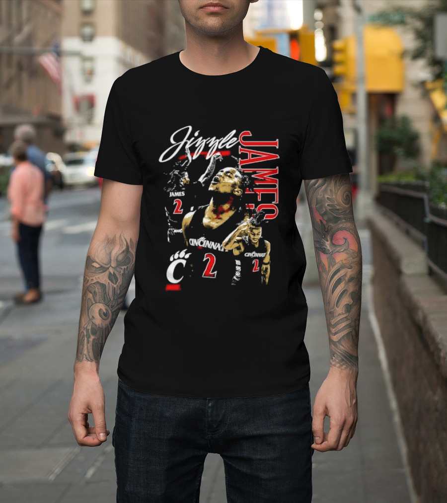 Cincinnati Bearcats Basketball Jizzle James 21 Player T-Shirt