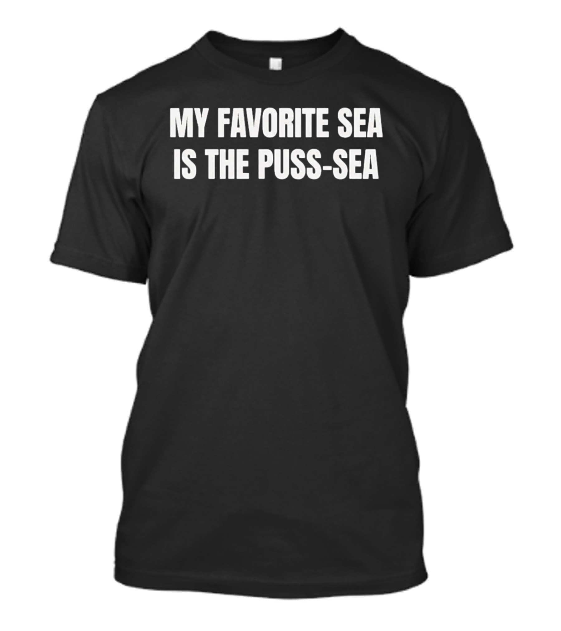 My Favorite Sea Is The Puss Sea Playful Humor Phrase T-Shirt