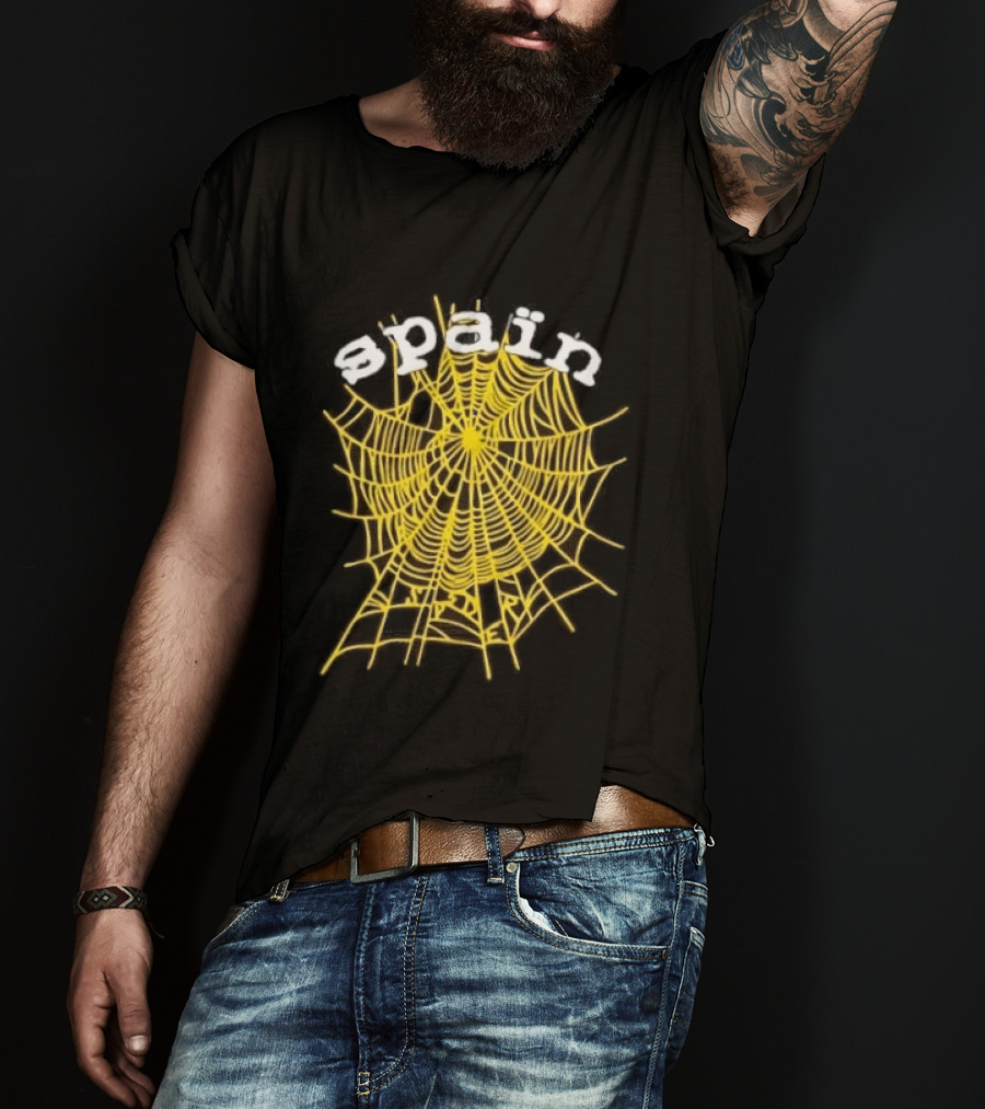Spain Web Spider Yellow Web T-Shirt