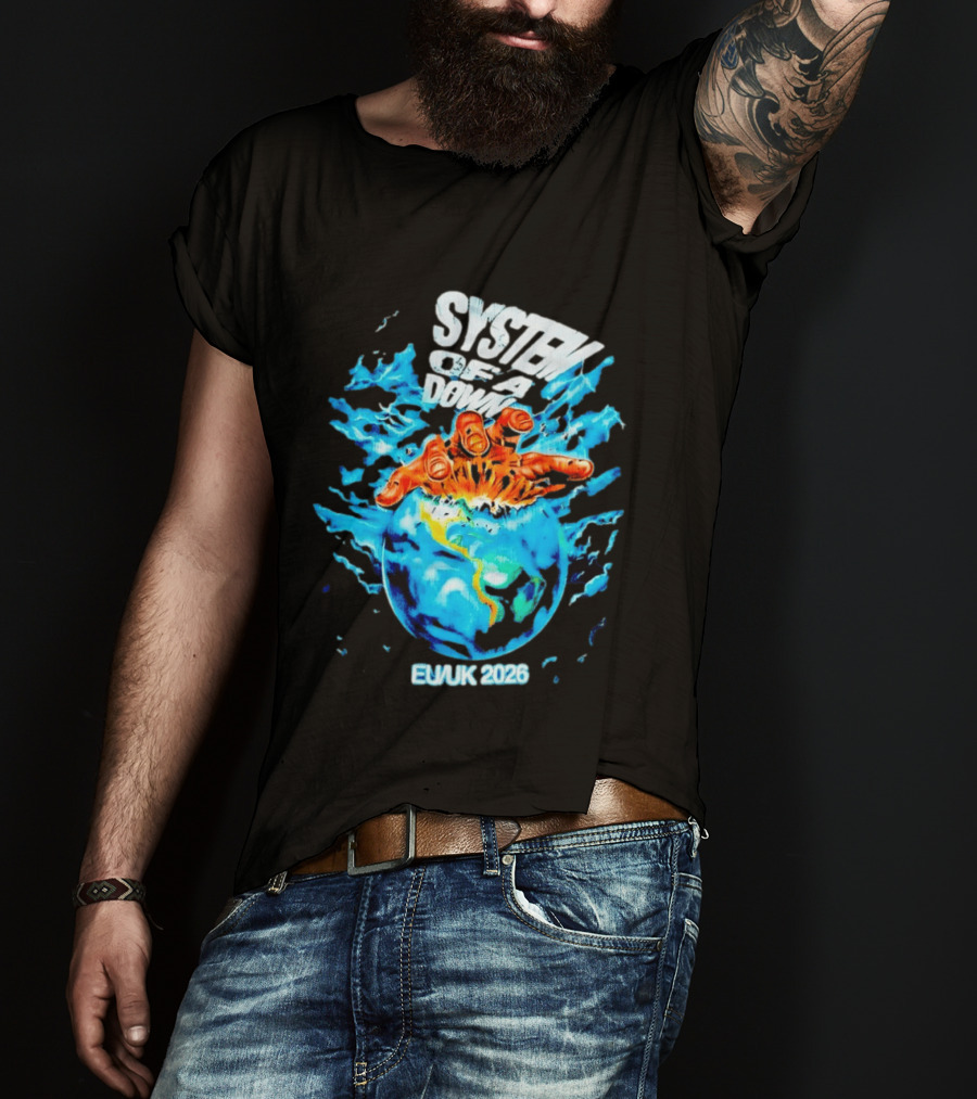 System Of A Down Crushing Hand Earth EU UK 2026 T-Shirt