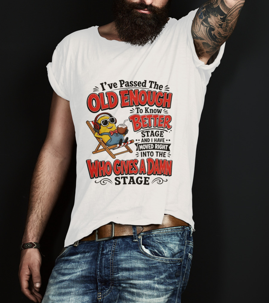 Minion I've Passed The Old Enough To Know Better Stage Who Gives A Damn Stage T-Shirt