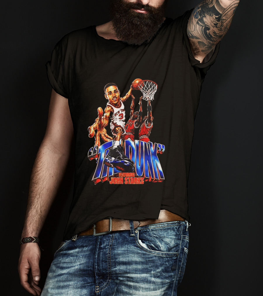 The Dunk Featuring John Starks Chicago Bulls NBA T-Shirt
