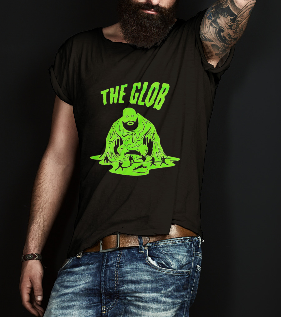 The Glob Justin Mason Melting Green Monster With Running Figures T-Shirt