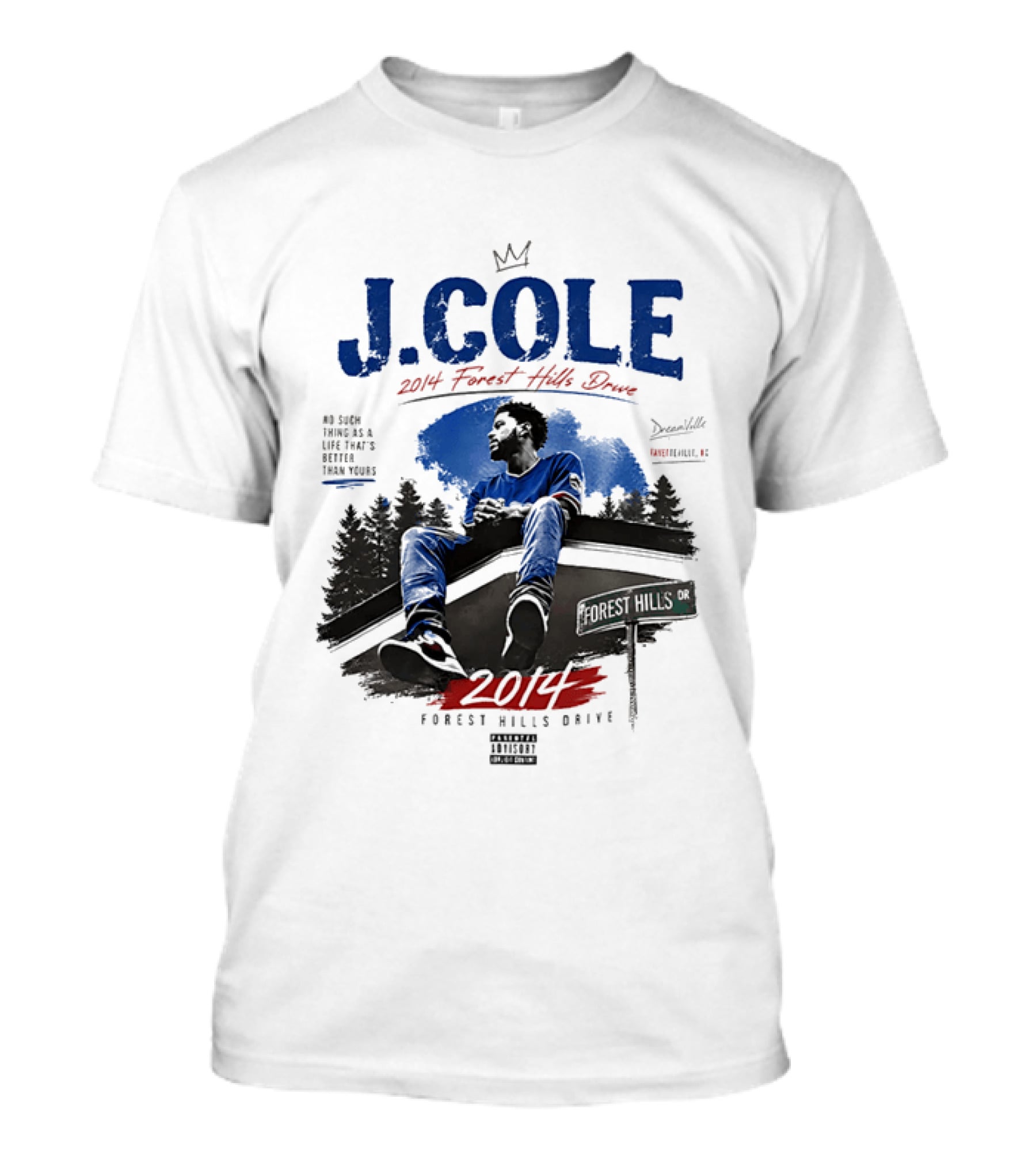J Cole 2014 Forest Hills Drive Dreamville Rap Music Album Cover T-Shirt