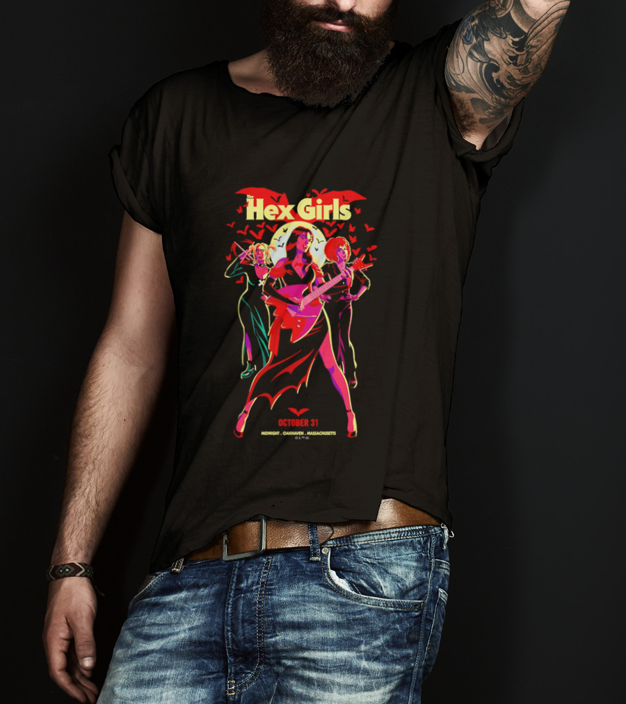 Hex Girls October 31 Midnight Oakhaven Massachusetts Halloween Band T-Shirt