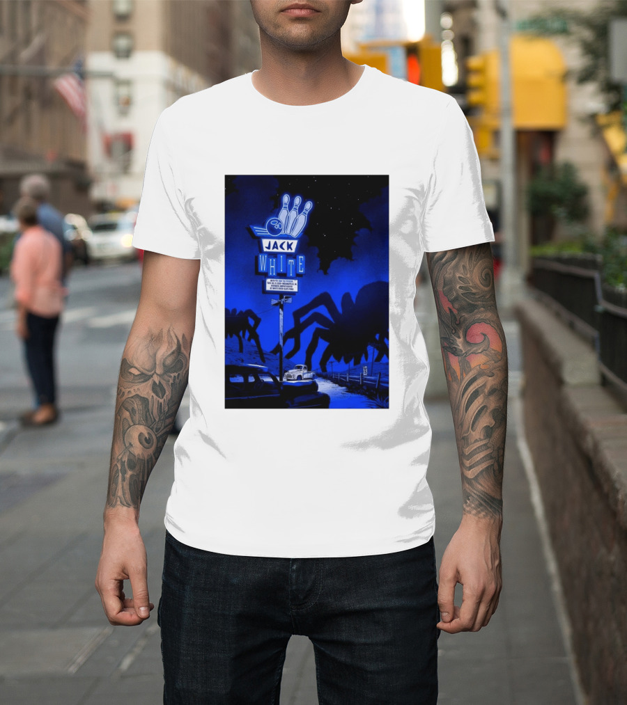 Jack White Indianapolis IN 2026 Everwise Amphitheater Event With Spiders And Bowling Sign T-Shirt